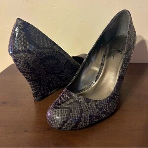 Worthington Snake print wedge 3.5” heels Women’s Size 9.5 - LN